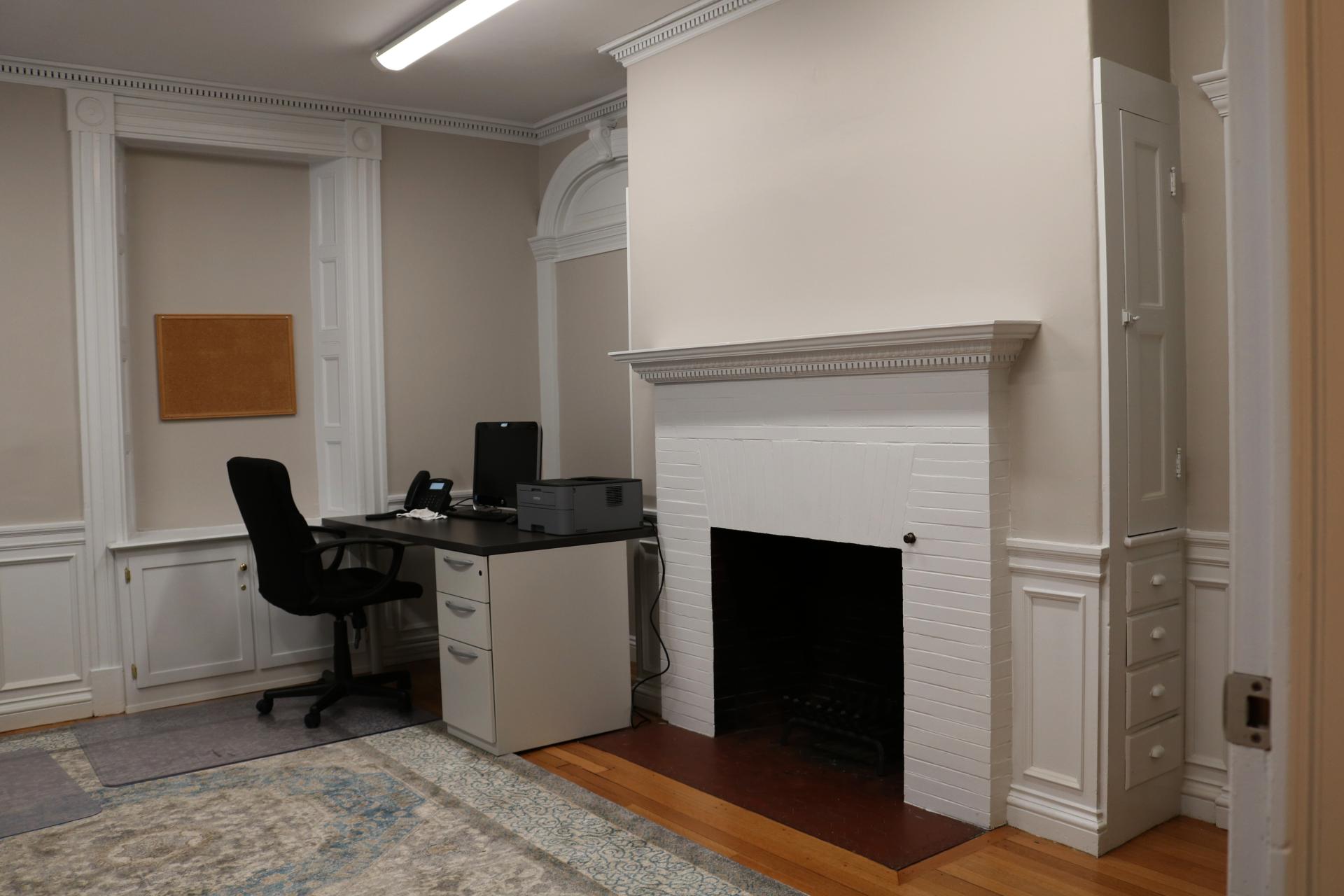 3b Fireplace In Left Office